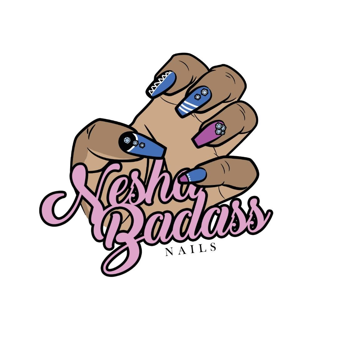 Nail polish logo design for nail art studio with woman hand and square  concept Premium Vector 11396876 Vector Art at Vecteezy